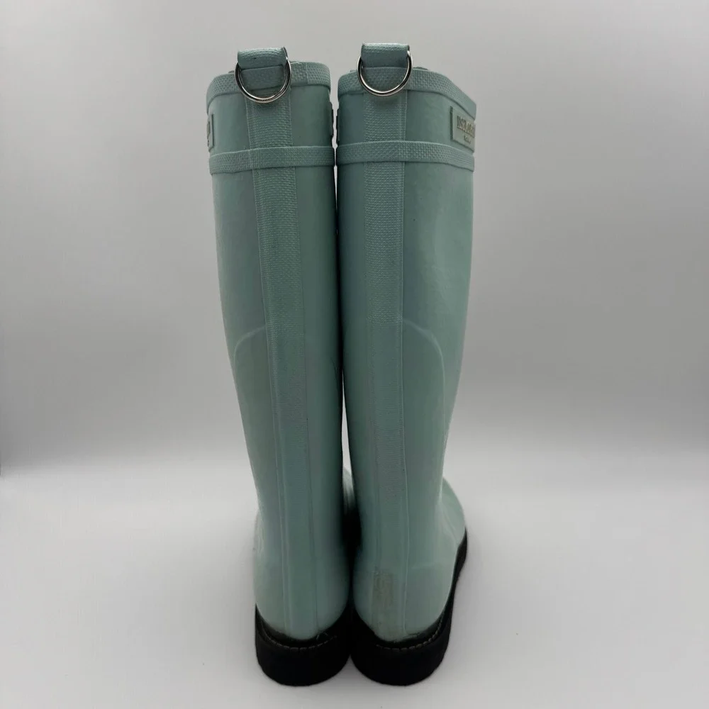 Ilse‎ Jacobsen RUB1 Lace Up Rain Boots Seafoam Green EU 39 US 8.5-9 Waterproof